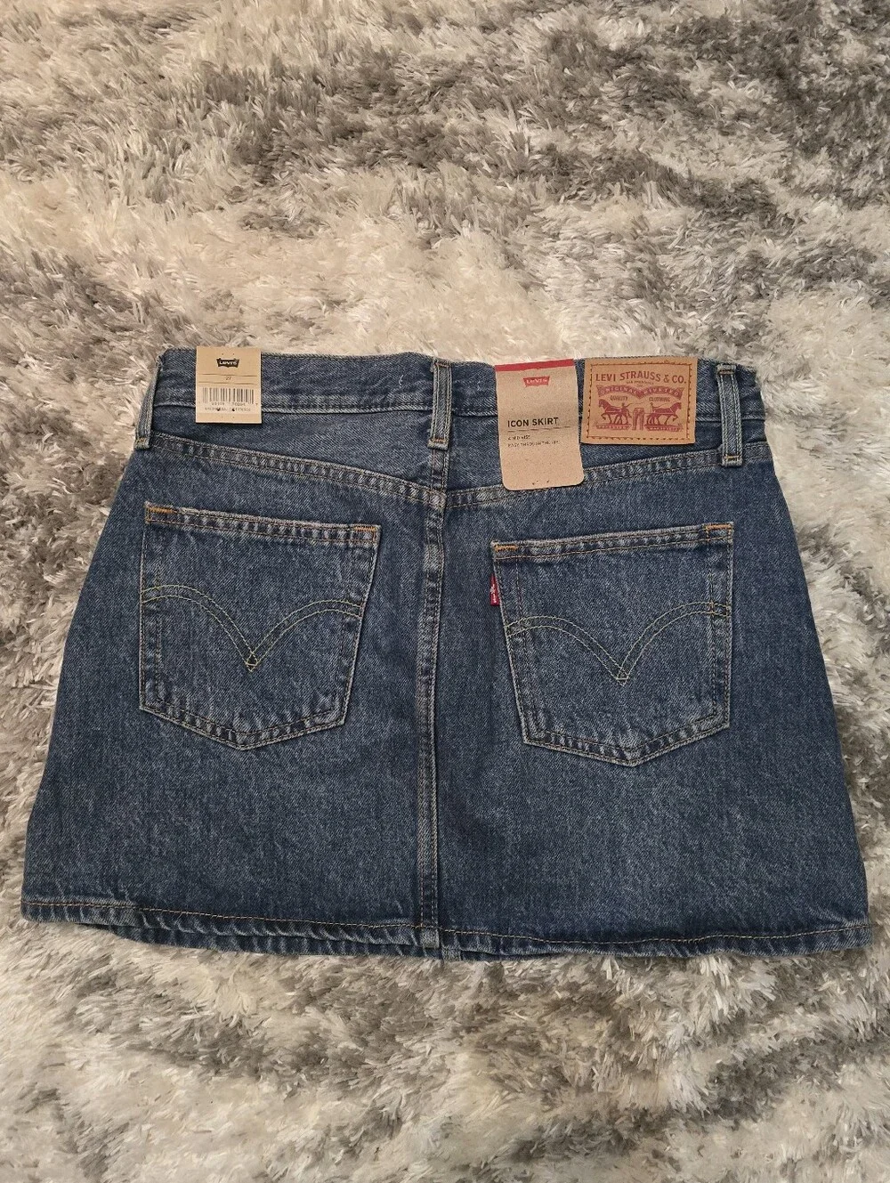 Levi's Classic Dark Blue Denim Mini Skirt